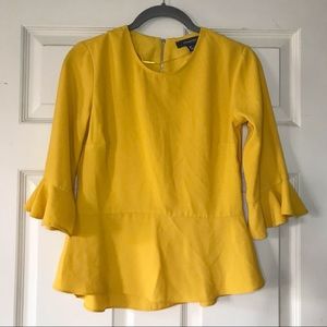 Primark ~ Mustard yellow ruffle blouse